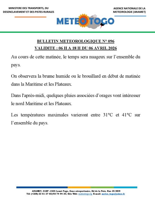 Bulletin météo_06042026_MATIN
