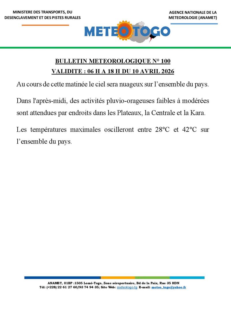 Bulletin météo_10042026_MATIN