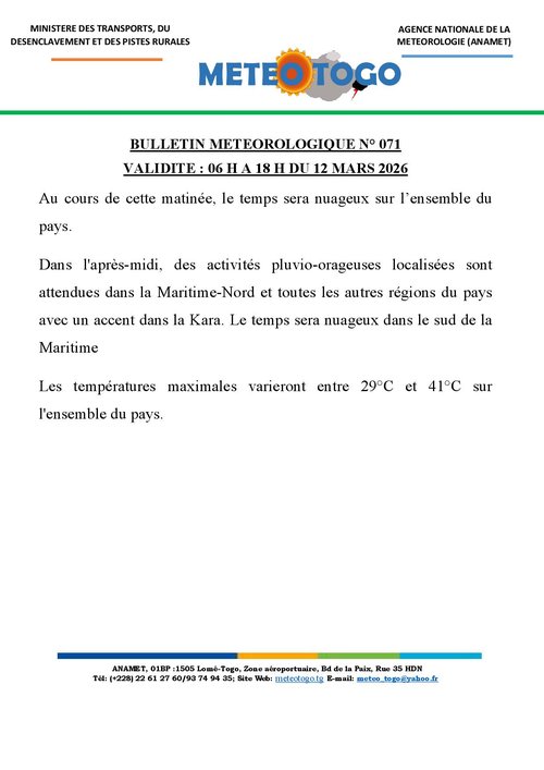 Bulletin météo_12032026_MATIN