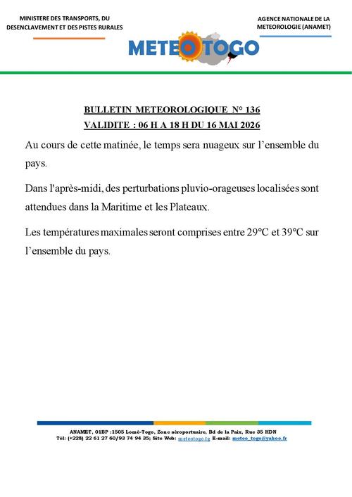 Bulletin météo_16052026_MATIN