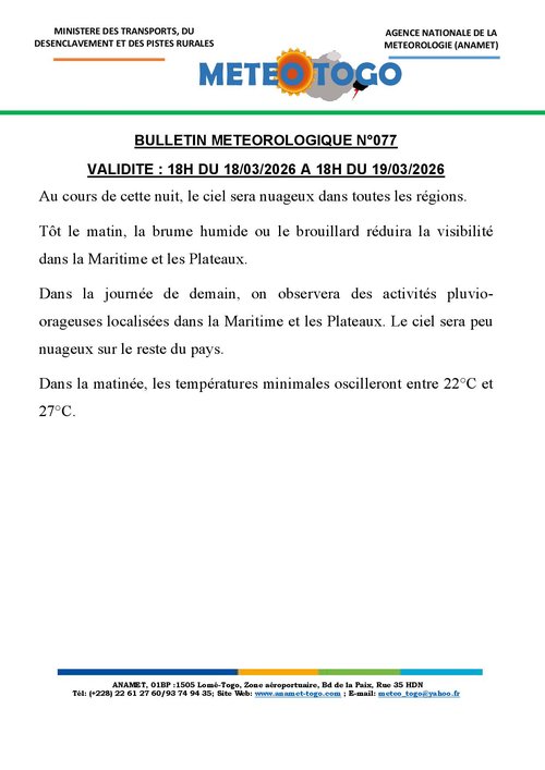 Bulletin météo_18032026_SOIR