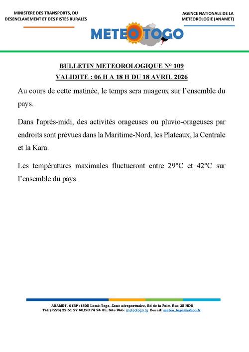 Bulletin météo_18042026_MATIN