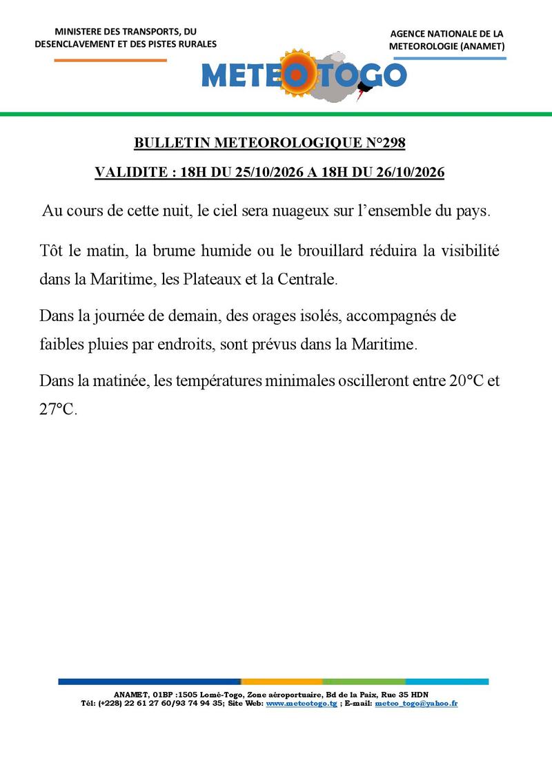 Bulletin météo_25102026_SOIR