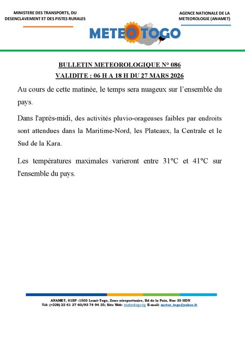 Bulletin météo_27032026_MATIN