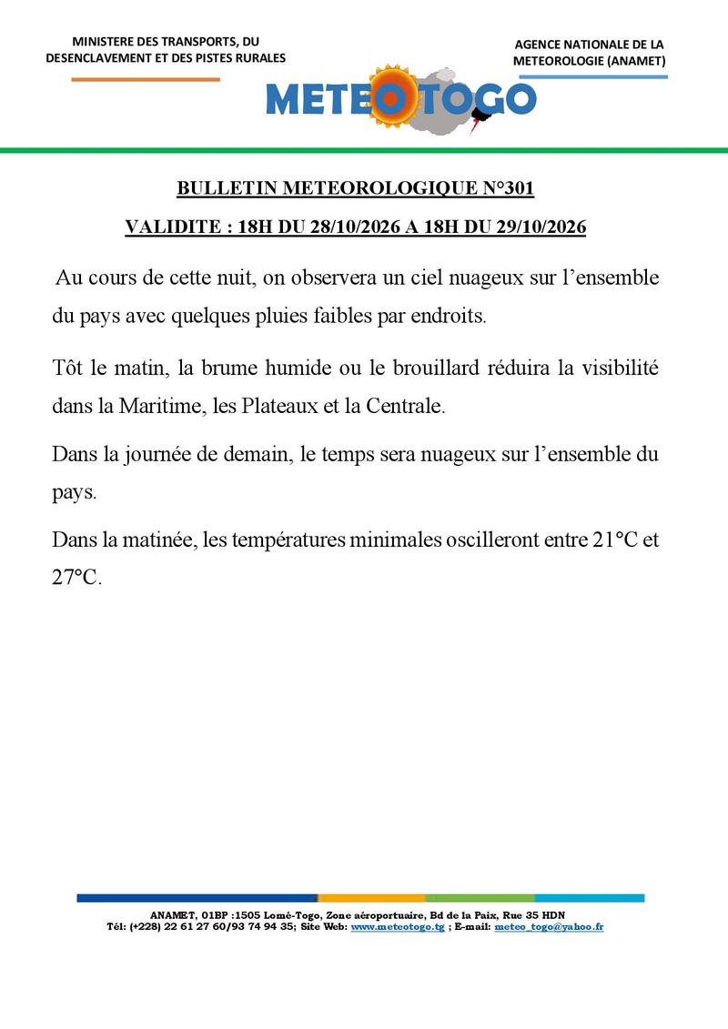Bulletin météo_28102026_SOIR