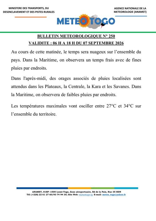 Bulletin météo_07092026_MATIN
