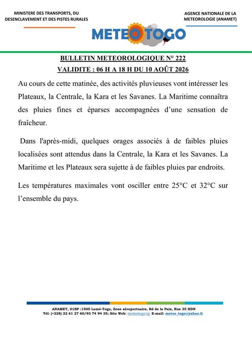 Bulletin météo_10082026_MATIN