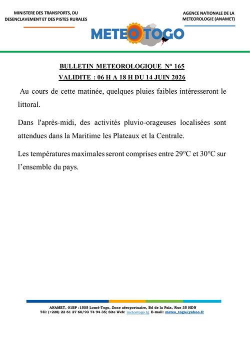 Bulletin météo_14062026_MATIN