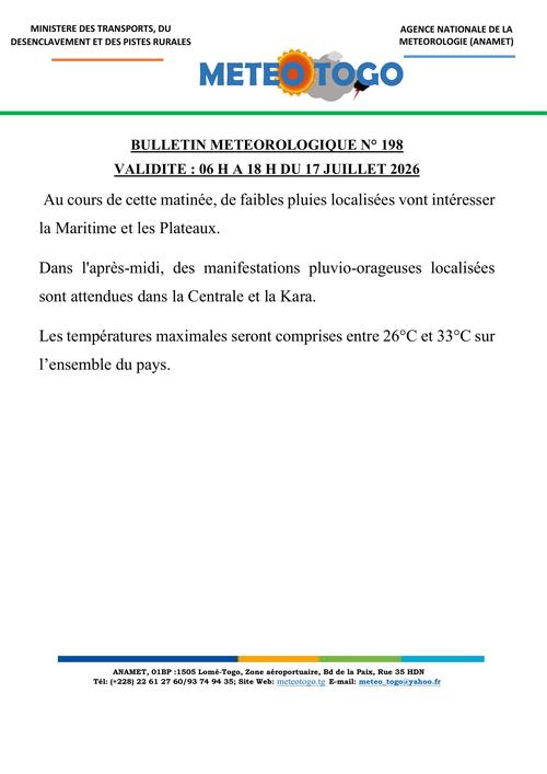 Bulletin météo_17072026_MATIN