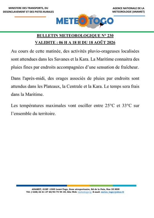Bulletin météo_18082026_MATIN