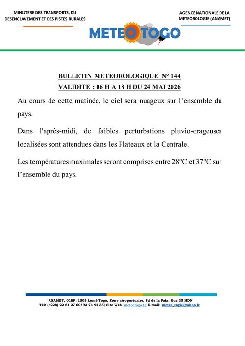 Bulletin météo_24052026_MATIN