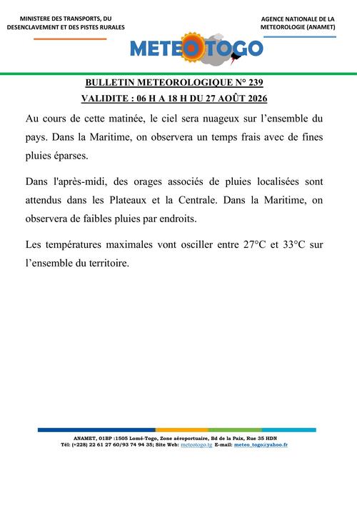Bulletin météo_27082026_MATIN